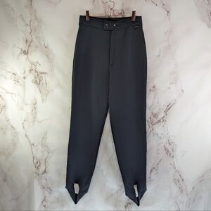 Vintage Obermeyer Pants Womens 27 4 X 29 Black Stirrup Ski Snow Wool Blend 80s